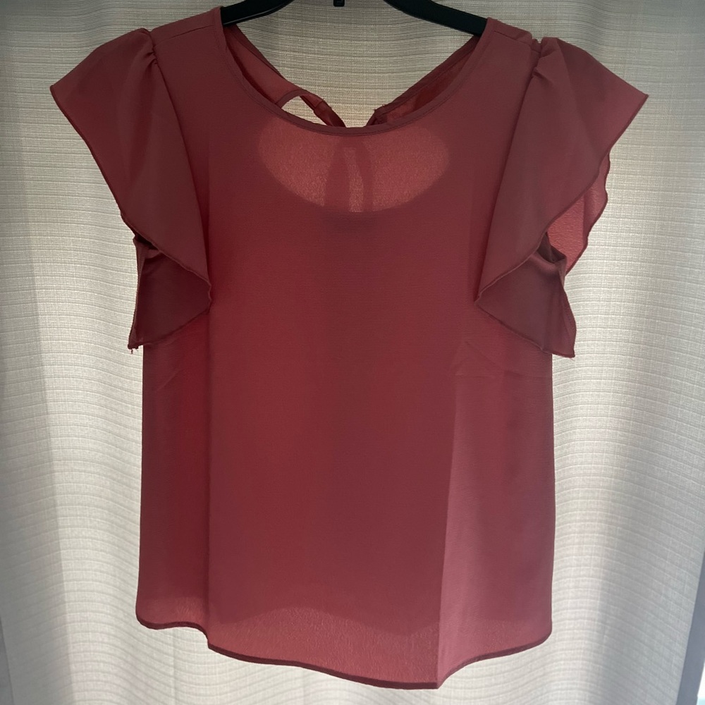 Tie Back Butterfly Sleeve Top